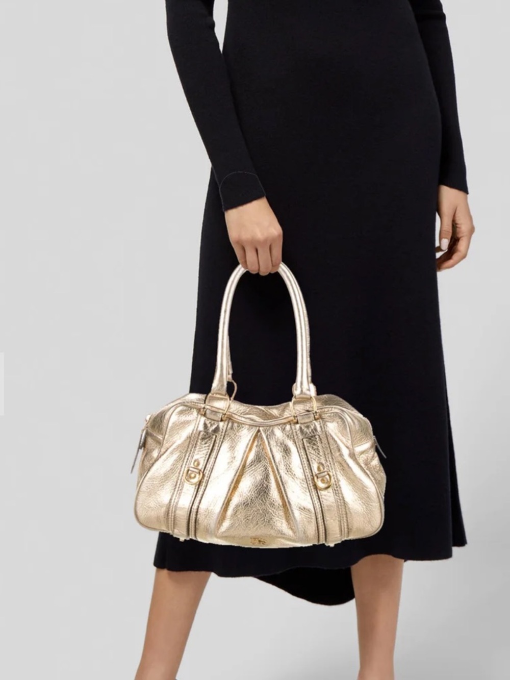 Burberry Gold Shoulder Bag